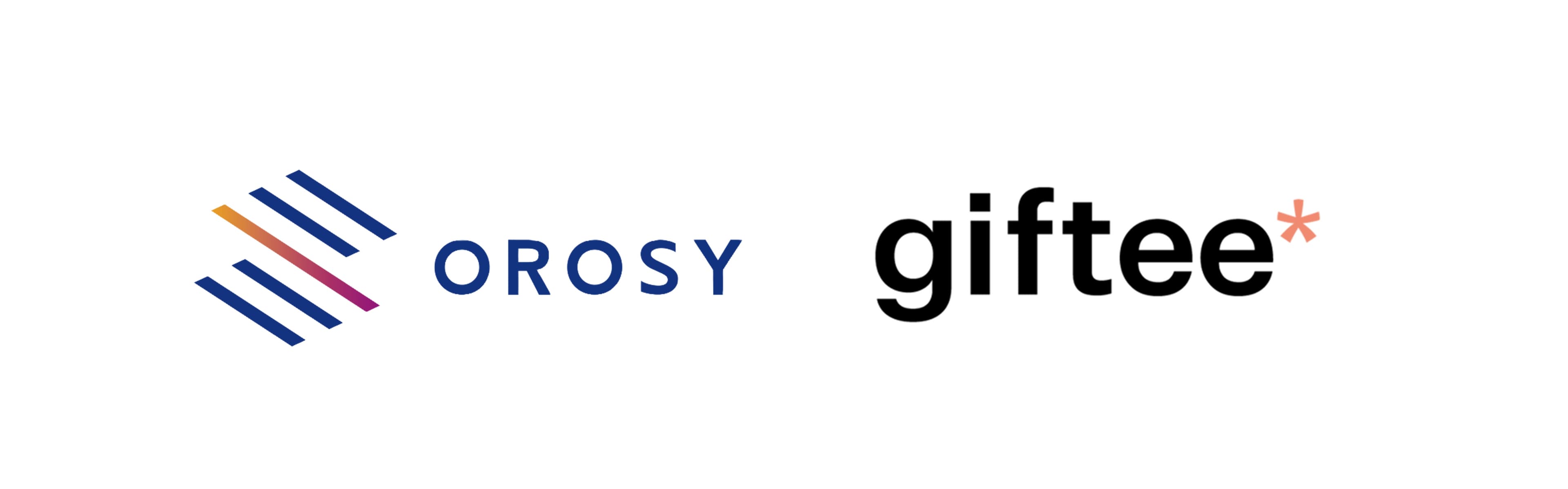 OROSY and giftee logos