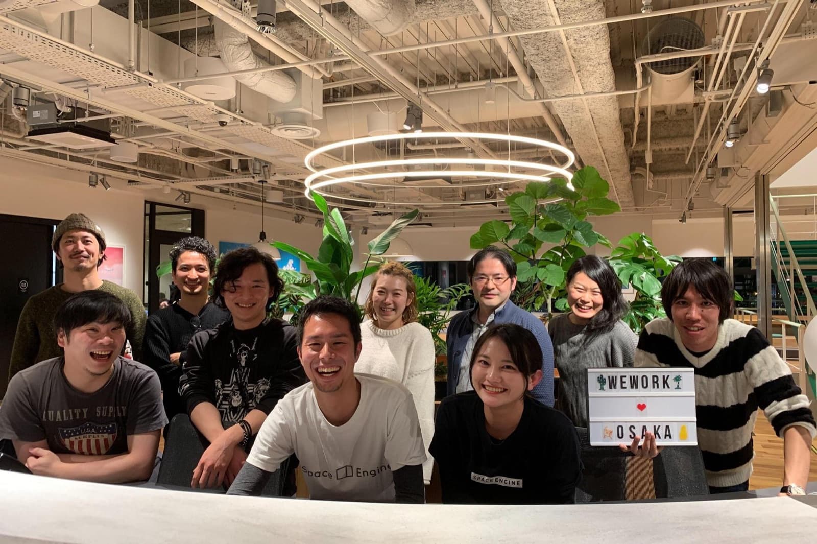 The founding SpaceEngine team at WeWork Osaka